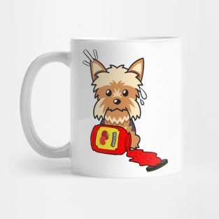 Naughty Yorkshire Terrier Spilled Ketchup Mug